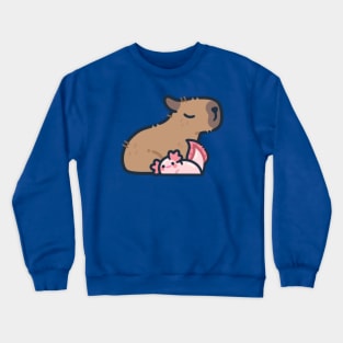 Capybara & Axolotl Friends Crewneck Sweatshirt